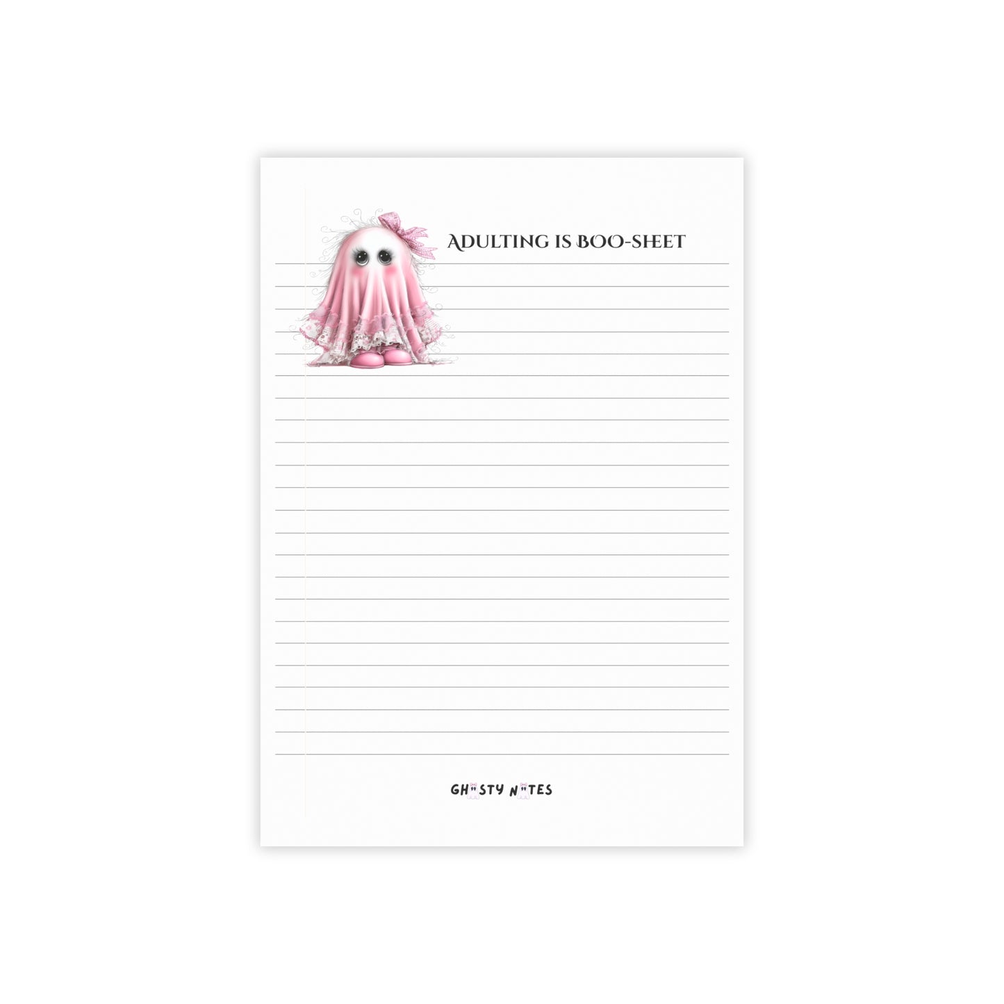 Post-it Note Pad — "Adulting Is Boo-sheet"