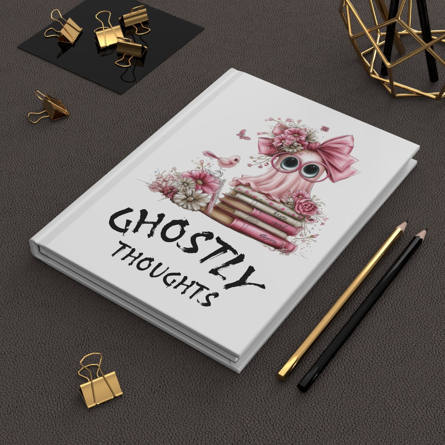 Hardcover Journal — 'Ghostly Thoughts' Notebook